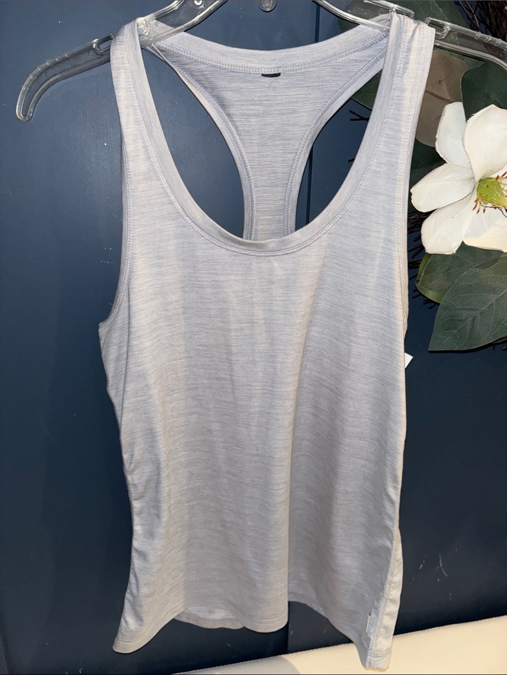 Vuori Light Gray Heathered Racerback Tank Top